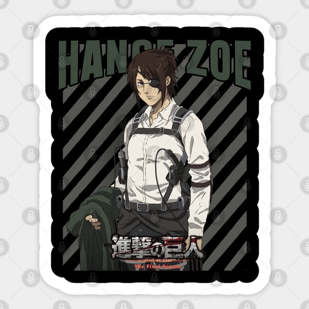 Hange Zoe Badass Survey Corps Look Sticker by Otaku Vibes